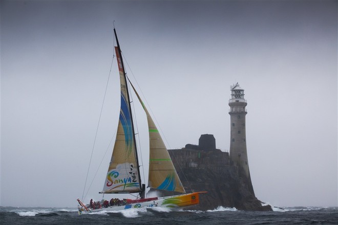 Team Sanya, Fastnet Rock, 2011 Rolex Fastnet Race ©  Rolex/Daniel Forster http://www.regattanews.com